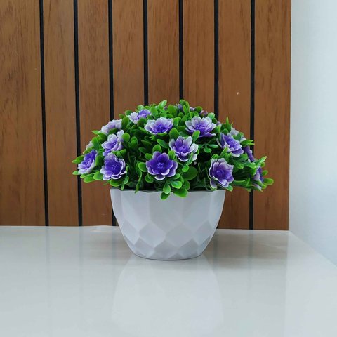 Vaso Decorativo Cachepot Geométrico Pequeno (sem Plantas)