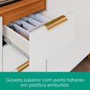 Ver imagem 5 de Cozinha Armário 3 Peças 190 cm Paneleiro Balcão para Pia MDF Bari Freijo Off Acetinado Poliman