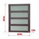 Ver imagem 4 de Basculante Alumínio 80 x 60 Elite V.Boreal Marrom Corten Brimak