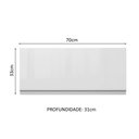 Ver imagem 3 de Armário de Cozinha Aéreo 100% MDF 70 cm 1 Porta Basculante Frente Branco Brilho Acordes Madesa
