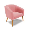 Ver imagem 3 de Kit 02 Poltronas Stella Suede Pés Palito Castanho - D’Rossi