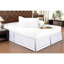 Ver imagem 2 de Saia Cama Box Casal Babado Ponto Palito Branco (140x190) - Ortobom
