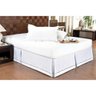 Saia Cama Box Casal Babado Ponto Palito Branco (140x190) - Ortobom - 2