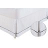 Saia Cama Box Casal Babado Ponto Palito Branco (140x190) - Ortobom - 1
