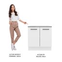 Ver imagem 6 de Balcão Armário de Cozinha 80 cm 2 Portas Branco Agata Madesa