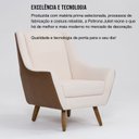 Ver imagem 5 de Poltrona para Sala de Estar Pés em Madeira Juliet Bege Mescla Terracota/Pérola