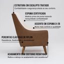 Ver imagem 6 de Poltrona para Sala de Estar Pés em Madeira Juliet Bege Mescla Terracota/Pérola