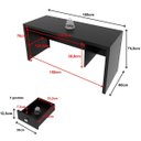 Ver imagem 6 de Mesa para Escritório Reversível 155 Cm 3 Gavetas Preto