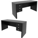Ver imagem 4 de Mesa para Escritório Reversível 155 Cm 3 Gavetas Preto
