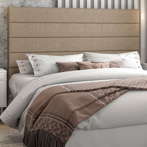Cabeceira para Cama Box Queen 160cm Veso Linho Bege - Sallar Home