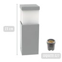 Ver imagem 2 de Kit 2 Postes Luminária Piso Balizador Jardim 15cm Alumínio Cor:branco