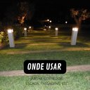 Ver imagem 5 de Kit 2 Postes Luminária Piso Balizador Jardim 15cm Alumínio Cor:branco