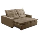 Ver imagem 2 de Sofa Retratil Reclinavel 2 Lugares 2,30m Atlantis Veludo Capuccino Lansofbr Lansof Brasil