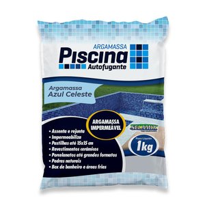 Argamassa Piscina Aut. Impermeável Cor Azul Celeste 1kg