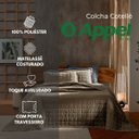 Ver imagem 4 de Kit Colcha Casal Cotellê Bege Camurça 3 Peças com Porta Travesseiro Appel
