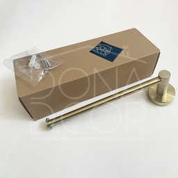 Suporte Porta Toalha Dourado Escovado Toalheiro Inox Porta Toalha de Rosto Acessório Parede Banheiro - 5