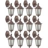 Kit 12 Arandelas Gregas Marrom Bivolt Luminárias de Parede Coloniais Jardim Pátio Dital  - 1