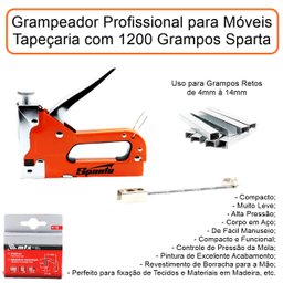 Grampeador Profissional para Móveis Tapeçaria - Sparta - 4
