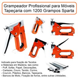 Grampeador Profissional para Móveis Tapeçaria - Sparta - 6
