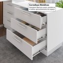 Ver imagem 3 de Escrivaninha em L com 6 Gavetas Flex Multimóveis Crrui-ESC006 Branco