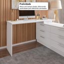 Ver imagem 7 de Escrivaninha em L com 6 Gavetas Flex Multimóveis Crrui-ESC006 Branco