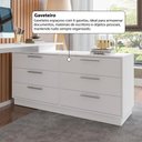Ver imagem 6 de Escrivaninha em L com 6 Gavetas Flex Multimóveis Crrui-ESC006 Branco