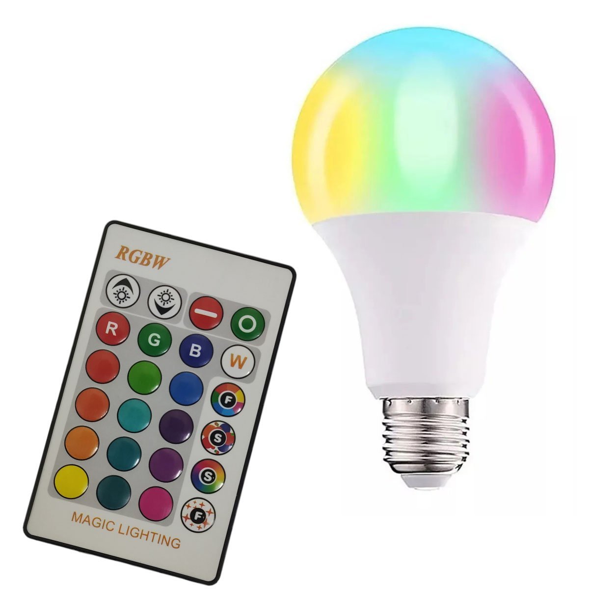 Lampada Rgb Led 16 Cores Controle Efeitos Ajustavel E27 Iluminaçao Decorativa Sala Quarto Salao Game - 8