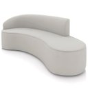 Ver imagem 2 de Sofá 4 Lugares para Sala 220cm Orgânico Wendi Veludo Cinza I01 - Mpozenato