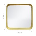 Ver imagem 4 de Espelho Decorativo Urban Dourado 50x50cm Quadrado Cantos