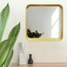 Espelho Decorativo Urban Dourado 50x50cm Quadrado Cantos - 3