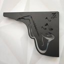 Ver imagem 4 de Mão Francesa Ornamentada Música Saxofone 20cm Preta Aço Zarg