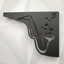 Ver imagem 3 de Mão Francesa Ornamentada Música Saxofone 20cm Preta Aço Zarg