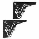 Ver imagem 1 de Mão Francesa Ornamentada Música Saxofone 20cm Preta Aço Zarg