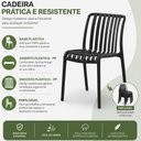 Ver imagem 3 de Cadeira para Área Externa Urban Plástico Preto - Sallar Home