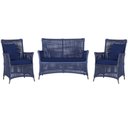 Ver imagem 1 de Jogo Sofá e 2 Poltronas de Área Igapó Alumínio Pintura Marrom Corda Náutica Estofado 10 Trama