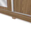 Ver imagem 7 de Guarda-roupa Casal 100% Mdf Kappesberg C/pés e 3 Espelhos 3 Portas de Correr 8 Gavetas Nogueira
