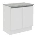Ver imagem 1 de Balcão Glamy Branco 2 Portas Madesa