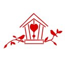 Ver imagem 1 de Adesivo Árvore Galho Pássaros Casa Box Cozinha 40X66cm:Vermelho
