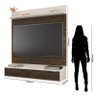 Painel para Tv Ambiente Uruguai Off White Cacau - Móveis Leão - 3