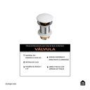 Ver imagem 2 de Valvula de Escoamento para Cuba de Apoio de Banheiro Pingoo.casa - Branca