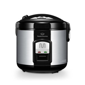 Panela de Arroz 10 Xícaras de Inox, Função Manter Aquecido e Bandeja a Vapor 220v-700w Multi - Go006