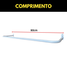 4 Cabideiros Araras Ambientes Residenciais Comerciais Fixos de Parede 80cm Estrutura Curvada Aço - 4