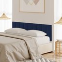 Ver imagem 3 de Cabeceira Estofada Modulada para Cama Box Casal 140cm Azul Marinho