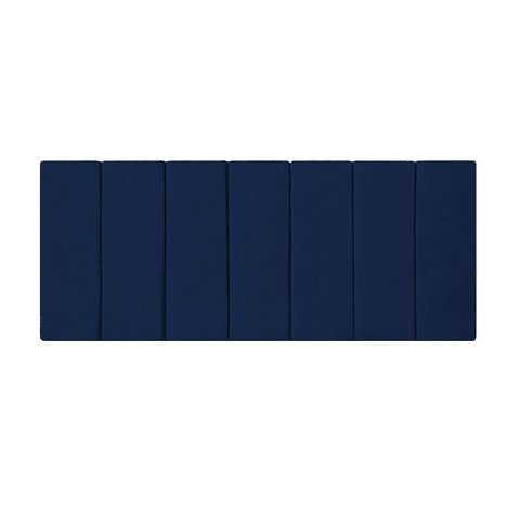 Cabeceira Estofada Modulada para Cama Box Casal 140cm Azul Marinho