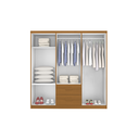 Ver imagem 3 de Guarda Roupa Casal Slim 6 Portas 2 Gavetas Cinamomo Formimóveis