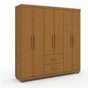 Ver imagem 1 de Guarda Roupa Casal Slim 6 Portas 2 Gavetas Cinamomo Formimóveis