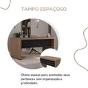 Ver imagem 5 de Conjunto Executivo 4 Mesas Tamburato 1600 para 4 Pessoas Elegante Marrom/Nogal/Preto Artany