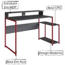 Ver imagem 3 de Mesa Para Computador Gamer RYZE 4500 Vermelho Grafite PP