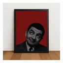 Ver imagem 1 de Quadro Decorativo Mr. Bean Ícone da Comédia com Vidro Preto