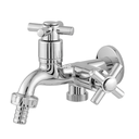 Ver imagem 2 de Torneira Tanque Máquina Lavar 2 Saídas ABS Cromado 1031 C31:Prateado